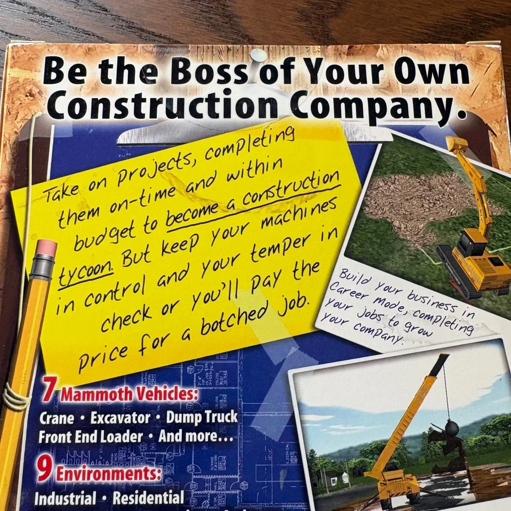 Construction Destruction PC‎ Game 2003 ValuSoft Windows 98 Me XP Big Box Sim
